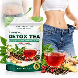 OEM Herbal Detox <b>Tea</b> Peach Flavor 20 Pyramid Bags Body Cleanse Colon Detox Flat Belly Slimming <b>Tea</b> Manufacturer - Product Image 1