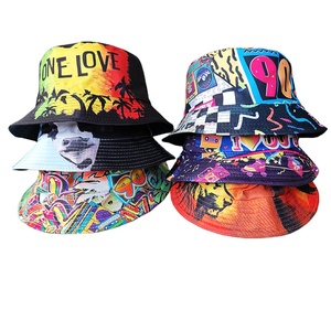 Chapeau seau extérieur unisexe avec logo personnalisé pêcheur pleine impression réversible rétro parasol hip-hop imprimé chapeau de protection solaire - Product Image 1