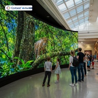 Layar Video Wall LED Silindris Definisi Tinggi, Lembut, Besar, Fleksibel, untuk Dalam Ruangan P2.5