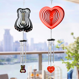 Piccole Campane a Vento Musicali <span class=keywords><strong>da</strong></span> Interno in Metallo, Decorazioni Sospese per <span class=keywords><strong>Giardino</strong></span>, Ornamenti Girevoli a Vento 3D, Campane a Vento Commemorative - Product Image 3