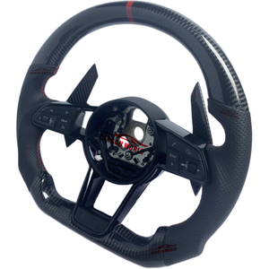 Volant pour <span class=keywords><strong>Audi</strong></span> R8 <span class=keywords><strong>TT</strong></span> Mk2 <span class=keywords><strong>Mk3</strong></span> 8N <span class=keywords><strong>RS</strong></span> TTS TTRs RS3 RS6 RS4 RS5 RS7 A3 A4 A5 A6 A7 A8 A1 Q3 Q5 Q7 Direction de voiture en cuir - Product Image 1