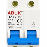 ABUK RCBO MCB 1P-4P 6A-100A 230/400V IEC60898 CE Certifié CB 4500A Rail DIN OEM