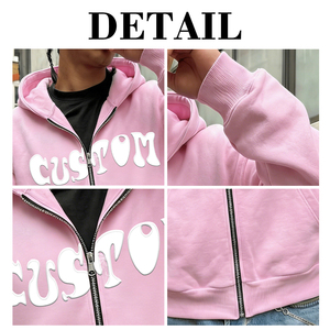 Veste à capuche zippée en molleton tricoté lavé, personnalisable avec logo brodé ou imprimé, 100 % coton, unisexe, anti-boulochage, pour l'hiver - Product Image 6