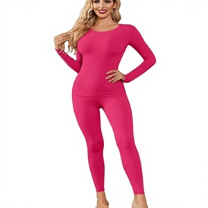 Sous-vêtements thermiques pour femmes, longs caleçons, ensembles de pyjama, vêtements de base pour temps froid, 87% polyester, 13% élasthanne, tissus tricotés, utilisation en extérieur - Product Image 3