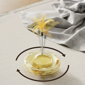 Nuovo Giocattolo Interattivo per Gatti con Dispenser di Snack, Piattaforma Girevole per l'Intrattenimento e il Divertimento dei Felini - Product Image 6
