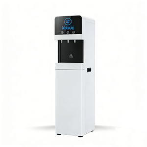 เครื่องทำน้ำร้อนน้ำเย็นแบบตั้งพื้น OEM พร้อมระบบกรองน้ำ ตัวเครื่องทำจากพลาสติก เหมาะสำหรับใช้ในบ้าน สำนักงาน มีก๊อกน้ำ 3 หัว ให้ได้น้ำร้อนน้ำเย็น - Product Image 1