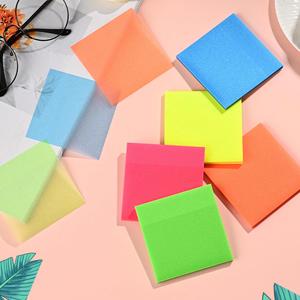กระดาษโน้ตแบบมีกาวในตัว 50 แผ่น สีเรืองแสง หลายสี รูปทรงสี่เหลี่ยม สำหรับจดบันทึกประจำวัน ทำเครื่องหมายเอกสาร ใช้ในสำนักงาน - Product Image 5