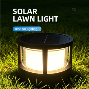 Lámpara Solar para <span class=keywords><strong>Jardín</strong></span>, Luz Blanca Cálida, IP65 Impermeable, Farola LED Negra para Patio, Camino, <span class=keywords><strong>Jardín</strong></span>, Iluminación Exterior - Product Image 1
