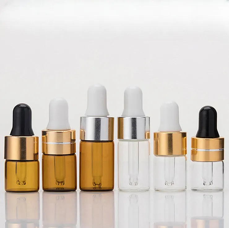 competitive price 1 2 3 4 5 ml round glass clear serum hair oil bottle with dropper pipette