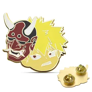 High Quality Popular Cheap Cute Cartoon Anime Plate Gold Custom Soft Enamel Metal Lapel Pins