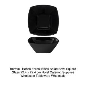 Bol à salade Eclipse noir 22,4 × 22,4 cm carré en verre de Bormioli Rocco - Product Image 2