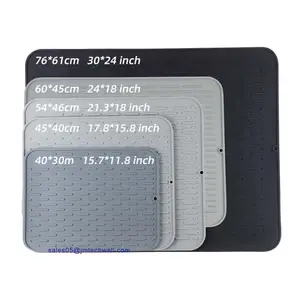 Alfombrilla Extra grande de silicona para secado de platos, 30 pulgadas, protección para encimera