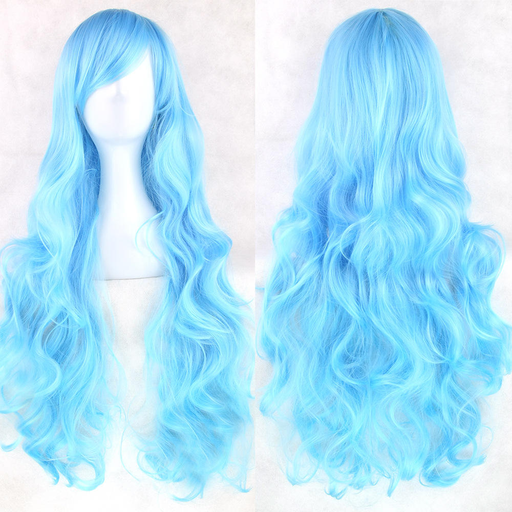 Wholesale 80 CM Wig Cosplay Multi Colors Long Wave Wig