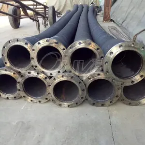 大直径橡胶挖泥机吸水软管1000毫米1200毫米法兰橡胶软管