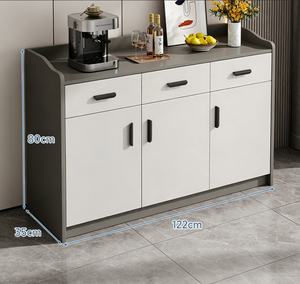 Buffet moderne minimaliste en bois avec 2 tiroirs et 3 portes, console de rangement pour salon - Product Image 6