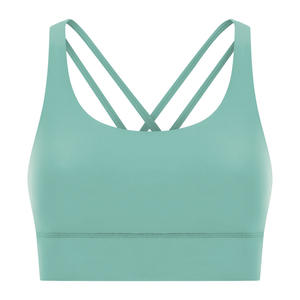 Soutien-gorge de <span class=keywords><strong>sport</strong></span> classique à haute intensité avec conception de dos croisé sexy sous-vêtements de yoga de fitness respirants pour la course à pied exercice de beauté nue - Product Image 1