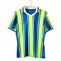 Maillot de football vintage rayé pour homme, manches courtes, col en V, respirant, anti-humidité, extensible dans quatre directions, viscose/polyester, été