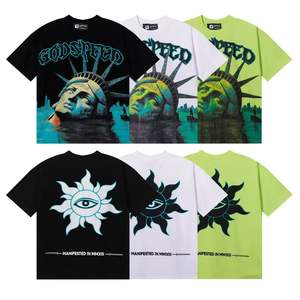 Nueva Camiseta GODSPEED de Manga Corta con Estampado de Calavera de Banda de Rock, Estilo Urbano Lavado, Unisex - Product Image 3