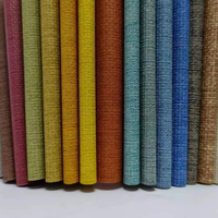 Vente en gros de tissu PVC à rayures imperméable et anti-poussière en lin pour meubles rembourrés