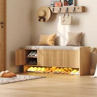 Meuble de rangement pliable pour chaussures, avec porte latérale, stable, empilable, moderne, simple à assembler, personnalisable, durable, pour salon et salle de sport