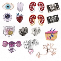 Nouveau concepteur dur émail broches orgue yeux oreilles Cancer du col utérin broche personnalisée pour chapeau revers en vrac accessoire mode