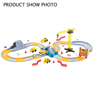 Camion de chantier magique Jacko Toys avec pistes flexibles, 144 pièces, <span class=keywords><strong>voiture</strong></span> jouet en plastique avec 5 lumières LED - Product Image 4