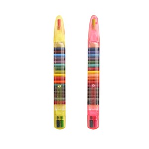 Crayons de couleur multifonctionnels pour enfants, 20 couleurs, crayons à dessin pour élèves du primaire, pastels à l'huile colorés - Product Image 1