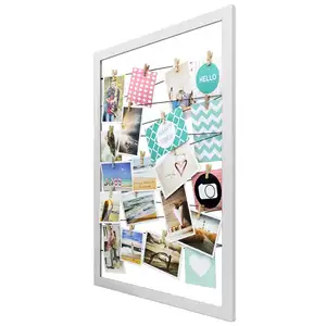 Wood clip picture frame, Plastic photo frame, 55x75cm wall frame