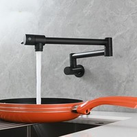 Robinet de lavage de légumes mural en laiton robinet d'eau froide simple cuisine étendu 360 degrés pliant