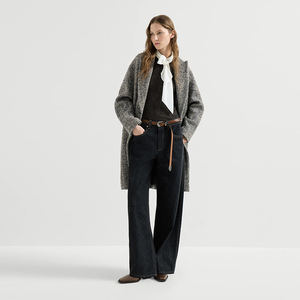 Gilet in Lana a Costine Verticali con Micro Trama <span class=keywords><strong>Trasparente</strong></span>, Spalle Larghe, Maglione Base Minimalista Senza Maniche - Product Image 4