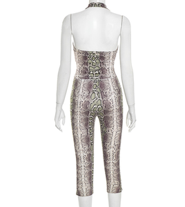 Top con cuello en V de otoño para mujer Sensation elegante y Pantalones estampados a juego de dos piezas - Product Image 5