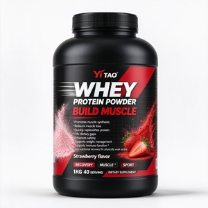 Proteína de Suero Personalizada OEM/ODM, Sabor Fresa, Promueve la Síntesis Muscular, Reduce la Pérdida Muscular, Suplemento Deportivo - Product Image 1