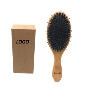 Écologique En Bambou <span class=keywords><strong>Bio</strong></span> En Bois À Poils <span class=keywords><strong>de</strong></span> <span class=keywords><strong>Sanglier</strong></span> <span class=keywords><strong>Brosse</strong></span> à Cheveux <span class=keywords><strong>De</strong></span> Massage - Product Image 2