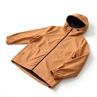 Veste coupe-vent en polyester pour homme, écologique, à séchage rapide, avec capuche, fermeture éclair sur le devant, personnalisable, légère, avec cordon de serrage, résistante à l'eau