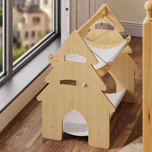 उच्च गुणवत्ता वाले छोटे जानवरों पालतू जानवरों की आपूर्ति धोने योग्य लक्जरी ठोस लकड़ी स्विंग - Product Image 3