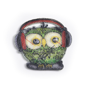 Tissu brodé personnalisé avec logo hibou mignon, vente en gros d'usine irrégulière - Product Image 3