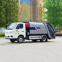 Camion à ordures électrique compacteur Foton 4x2 de 5,8 mètres cubes, directement de l'usine, petit compacteur de déchets électrique pour le nettoyage des parcs