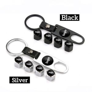 Lot de 4 capuchons de valve antivol pour pneus de voiture avec porte-clés – Vente en gros - Product Image 2