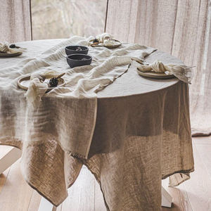 Camino de Mesa Rústico Azul Polvoriento a Rayas de Poliéster/Algodón, Técnica de Tejido para Mesas de Comedor Elegantes, Uso en Bodas y Fiestas - Product Image 4