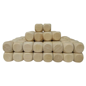 ของเล่นลูกเต๋าทรงสี่เหลี่ยมทำจากไม้พิมพ์ลายลูกเต๋าตามสั่งขนาด - Product Image 2