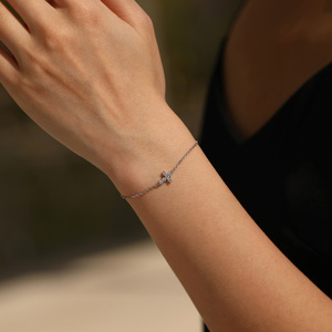 2026 Fresh Bowknot S925 Sterling Silver Slim Bracelet Adjustable Stackable Gentle Luxury Versatile Wrist Ornament For Women - Product Image 2