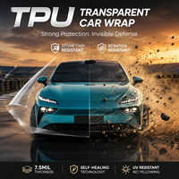 Film TPU aliphatique de qualité professionnelle pour la protection automobile, revêtement auto-réparateur, résistance aux UV, fourniture OEM