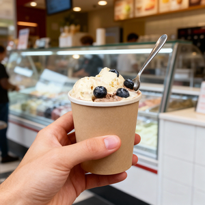 Vente flash : Grand bol à glace en papier personnalisé, écologique et jetable, grande capacité, pour les boutiques de desserts et les épiceries - Product Image 6
