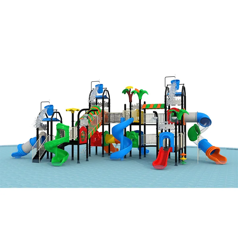 Equipamento comercial Water Playground Fiberglass Outdoor Playground Customizável Kids Playground Water Park Slide para venda