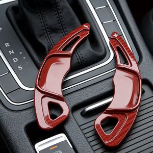 Cubierta de Extensión para Palanca de Cambios de Volante YIQIDA, Decoración de Fibra de Carbono para VW Golf 7/Lamando GTS/<span class=keywords><strong>POLO</strong></span> GTI, Rojo Brillante - Product Image 2
