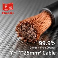 Huaqi 25mm² Schweißkabel Gummiisoliert 10mm 35mm 50mm 70mm 95mm Elektrisches Kupferkabel 300A Nennleistung Stromkabel