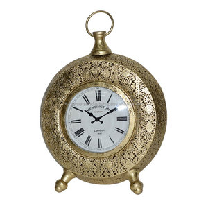 Reloj de mesa de metal con diseño redondo Perfecto para la decoración del hogar y cronometraje elegante Pieza elegante Los mejores precios - Product Image 1