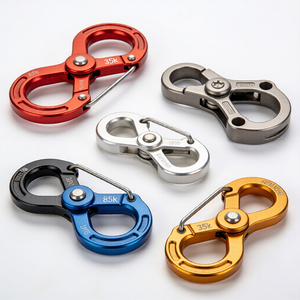 Anneau en aluminium personnalisé en forme de 8, haute résistance 35KN, pour la descente en extérieur et le sauvetage - Product Image 5