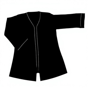Abaya élégante de qualité supérieure, coupe ajustée, fermeture éclair intégrale, style Dubaï, longueur au sol, manches longues, en polyester, pour l'Aïd, le Ramadan et le quotidien - Product Image 1