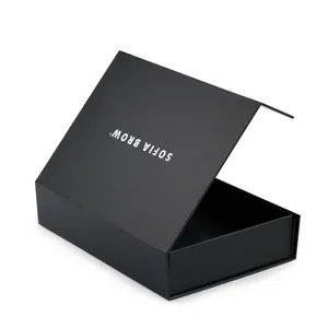 Folding Boxes Gift Box Luxury Folding Gift Box Classic Black Large Magnetic Presentation Gift Hamper Box For Packing